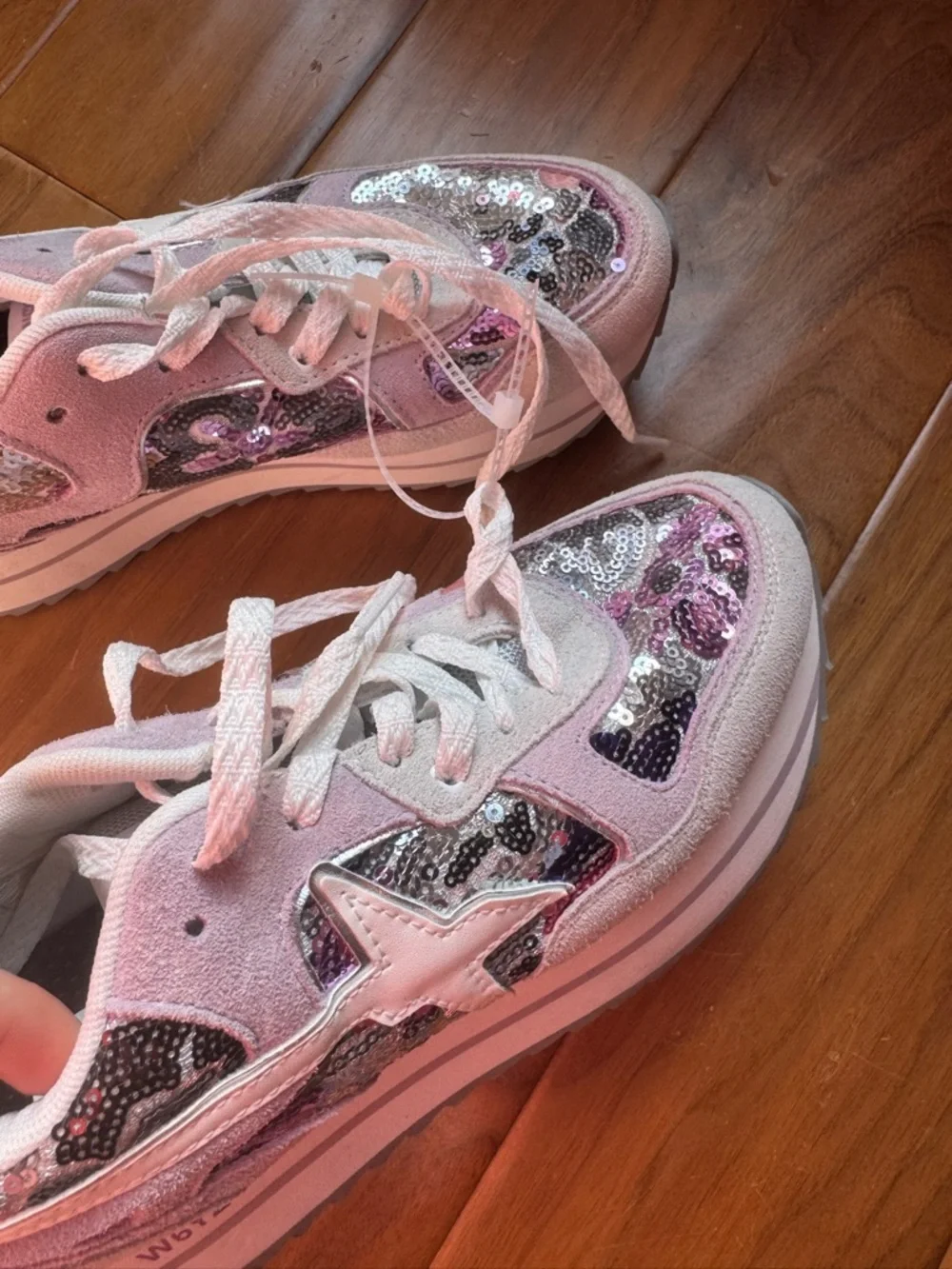 NWT W6yz Wizz Deva Grey Lilac Platform Sneakers Women Sz 7,5 - Picture 9 of 13